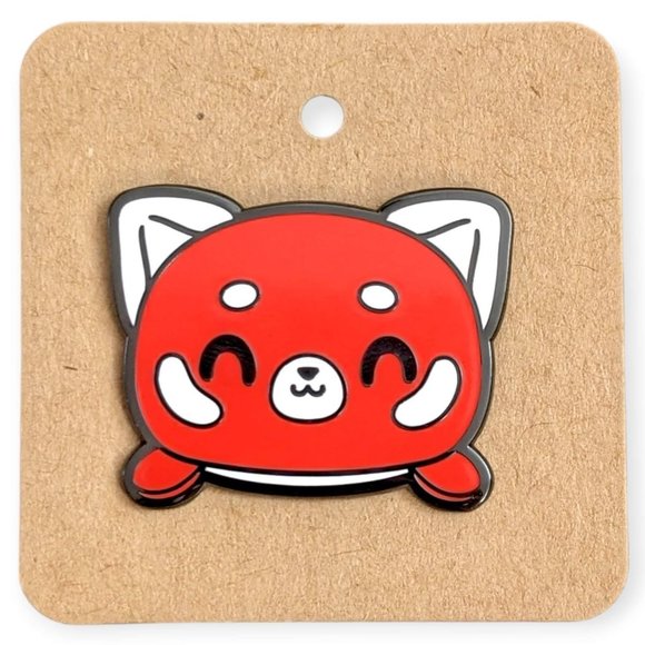 Happy Red Panda Enamel Pin - Picture 1 of 2